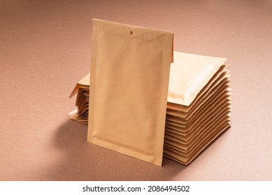 Lot of bubble envelopes for postal shipping - Shutterstock ID 2086494502