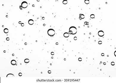 Bubble Gel Texture. White Fizzy Water Background. Health Spa Backdrop. Closeup Macro Pattern.