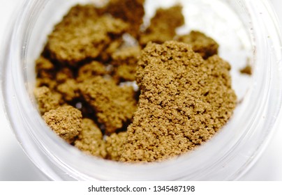 Bubble Hash Made From Cannabis Up Close. 