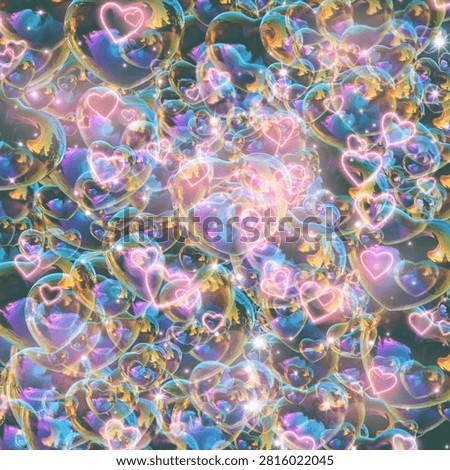bubble heart doddle background art . can be use as a card either invitation or wishing card 
