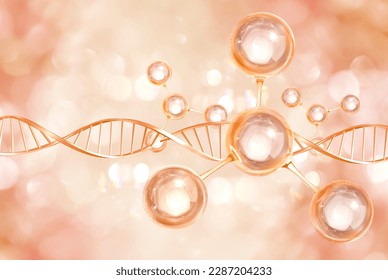 bubble and molecule background for cosmetics product - Shutterstock ID 2287204233