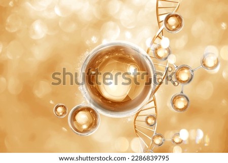 bubble and molecule background  for cosmetics product