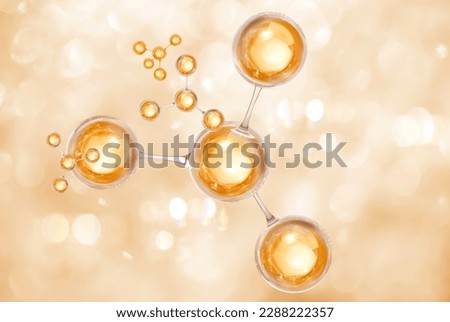 bubble and molecule background  for cosmetics product