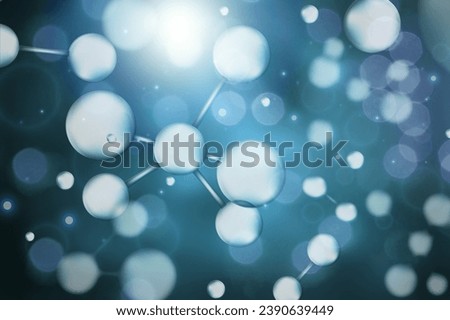 bubble and molecule background for cosmetics product
