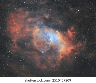 The Bubble Nebula in SHO. 7,100 light-years from Earth in the constellation Cassiopeia. - Powered by Shutterstock