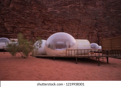 Bubble Tents Of The Sea Of Stars Luxury Camp In The Unesco Wadi Rum Desert In Jordan