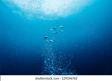 bubble underwater - Shutterstock ID 129196763