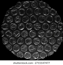 Bubble Wrap Round Texture. Clean industrial overlay background