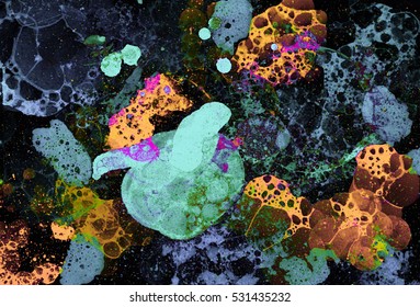 bubbles art abstract background.
