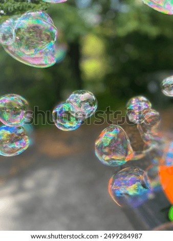 Bubbles blowing in the wind 