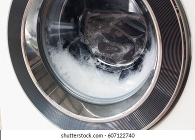 Bubbles Are Caused By The Washing Machine Is Running.