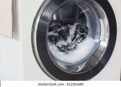 Bubbles Are Caused By The Washing Machine Is Running.