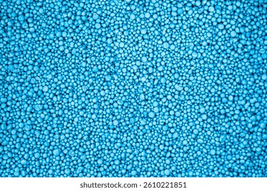 Bubbles floating in blue abstract digital background creative environment close-up view visual concept for design