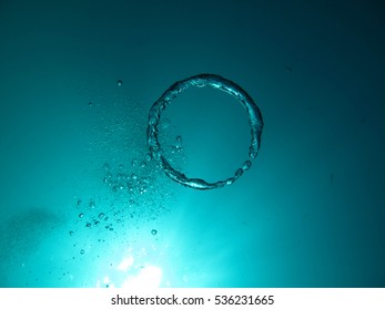 Bubbles floating to the surface