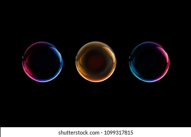 BUBBLES ISOLATED ON BLACK BACKGROUND - Shutterstock ID 1099317815