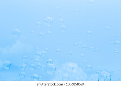Bubbles sky background.