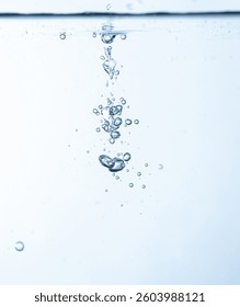 Bubbles that form when pouring water