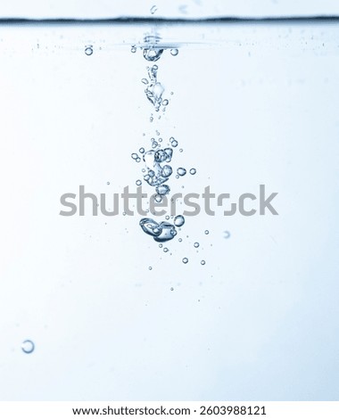 Bubbles that form when pouring water