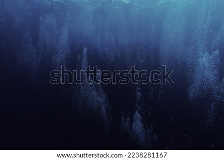 bubbles under water diving background