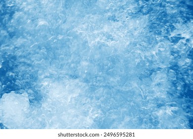 Bubbling water texture, flow thermal water as abstract background macro photo, spa and wellness theme, gentle ripples and gurgling on white blue aquatic surface, sea monochrome color gradient - Powered by Shutterstock