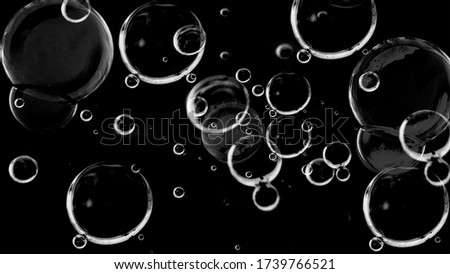 bubles in the dark with background