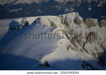 Bucegi Mountain Covered with Snow Imagine de stoc © 