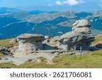 Bucegi sphinx in Bucegi mountains in Romania