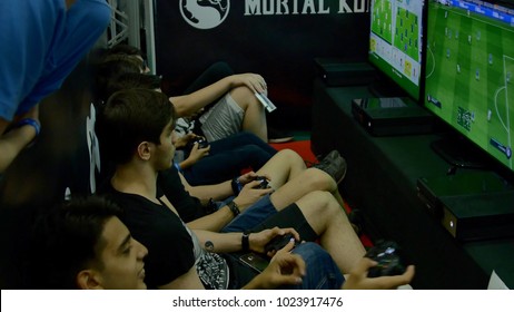 Bucharest, May 29th, Local Gaming Convention, Teenagers Engaged In Gaming Tournament At Convention, ComicCon