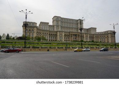 Bucharest, Romania, 05/07/2017:Palace Of The Parliament In Bucharest. The Palace Of Nicolae Ceausescu