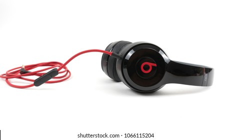 Bucharest, Romania - April 9, 2018: Beats studio headset. Beats by Dr. Dre has been acquired by Apple.