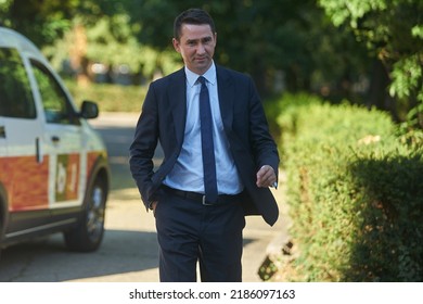 Bucharest, Romania - August 02, 2022: Florin Valentin Stefan Attends The Political Bureau Of The National Liberal Party.