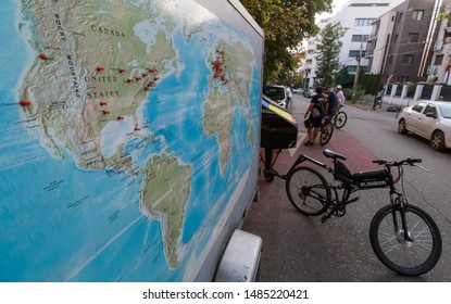 World Map Bikes Images Stock Photos Vectors Shutterstock
