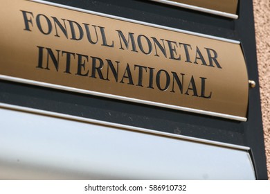 Bucharest, Romania, August 11, 2009: FMI ( IMF - International Monetary Fund) Logo. 