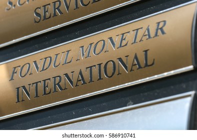 Bucharest, Romania, August 11, 2009: FMI ( IMF - International Monetary Fund) Logo. 