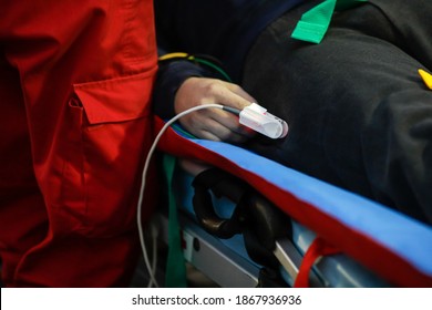 Bucharest, Romania - December 5, 2020: Paramedics From The Romanian Ambulance (SMURD) Exercise The Rescue Of A Car Crash Victim.