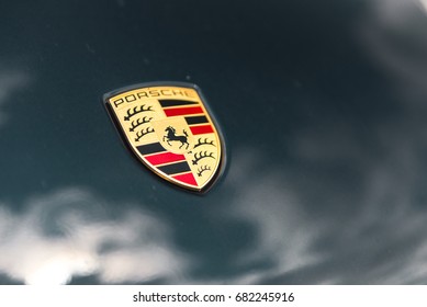 BUCHAREST, ROMANIA: July 4, 2017 - Porsche Macan S logo.
