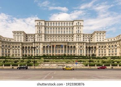 Bucharest, Romania - July 8, 2013: Palace of the Parliament in Bucharest, which is the seat of the Parliament of Romania