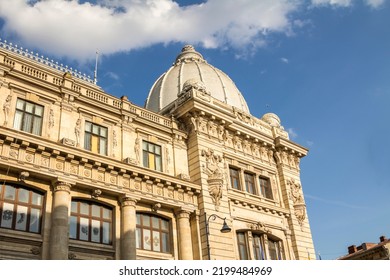 BUCHAREST, ROMANIA - June 2022 Facade Of The National Museum Of Romanian History 