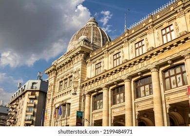 BUCHAREST, ROMANIA - June 2022 Facade Of The National Museum Of Romanian History 