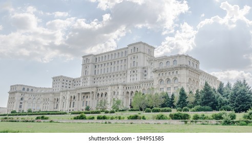 BUCHAREST, ROMANIA - MAY 25, 2014. The People's House. Casa Poporului.