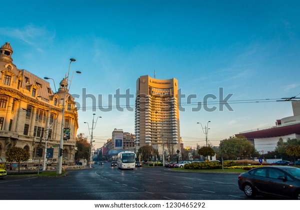 Bucharest Romania November 2018 Intercontinental Hotel Stock - 