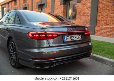 Bucharest, Romania - September 26, 2022: 2022 Audi A8 Facelift 