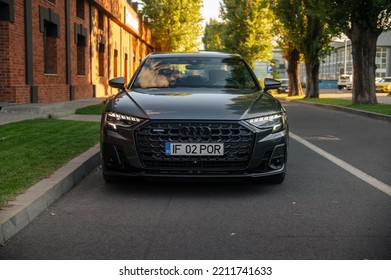 Bucharest, Romania - September 26, 2022: 2022 Audi A8 Facelift 