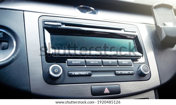 Bucharest,Romania,18.02.2021.car audio stereo system\
from a German car\
