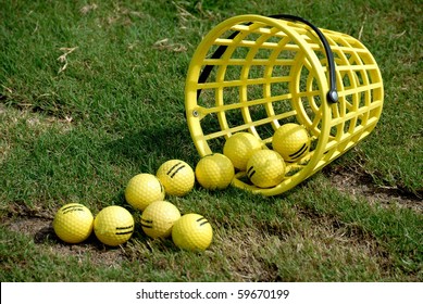 Bucket Of Driving Range Golf Balls