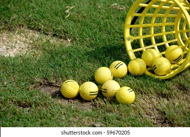 Bucket Of Driving Range Golf Balls