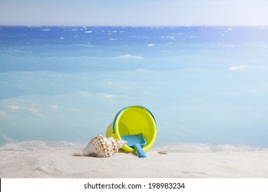 Bucket And Shovel On The Beach