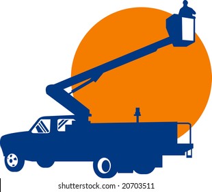 Free Free 164 Tree Trimmer Bucket Truck Svg SVG PNG EPS DXF File