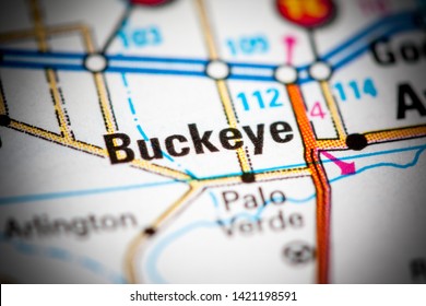 Buckeye. Arizona. USA On A Map