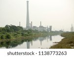 Buckingham Canal With Ennore Power Plant Background, Tamil Nadu, India